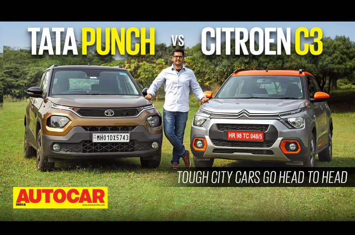 Citroen C3 vs Tata Punch video comparison review.